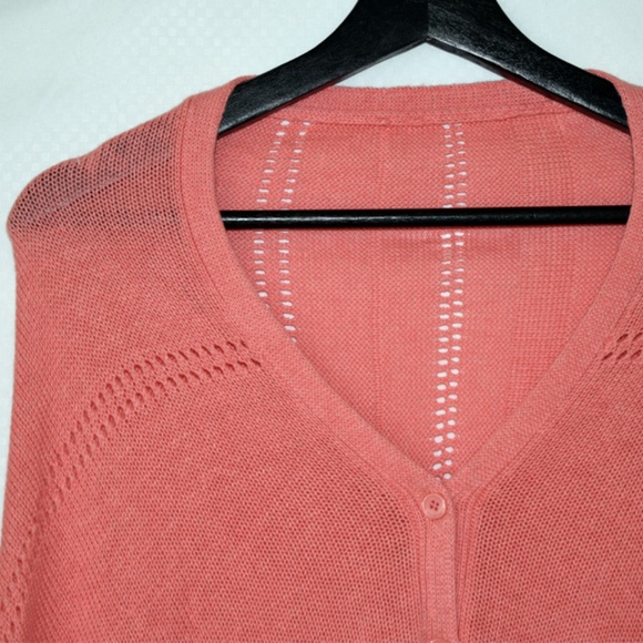 NWT 27 Miles Revolve Crop Poncho Apricot Cardigan - Picture 4 of 7